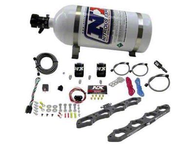 Nitrous Express Direct Port Nitrous Plate Wet System; 10 lb. Bottle (11-23 Mustang GT w/ 2018 GT Intake Manifold)