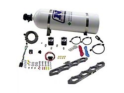 Nitrous Express Direct Port Nitrous Plate Wet System; 15 lb. Bottle (11-23 Mustang GT w/ 2018 GT Intake Manifold)