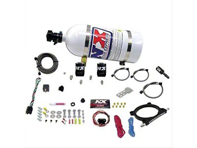 Nitrous Express High Output Nitrous Plate System; 10 lb. Bottle (11-15 Mustang GT)