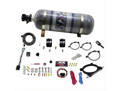 Nitrous Express High Output Nitrous Plate System; 12 lb. Carbon Bottle (11-15 Mustang GT)