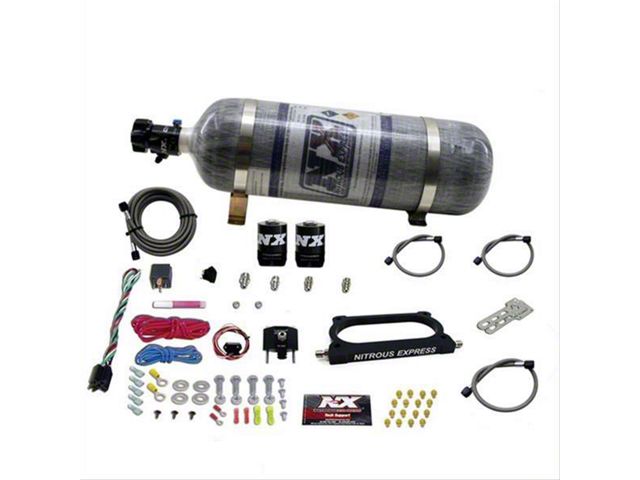 Nitrous Express Nitrous Plate System; 12 lb. Carbon Bottle (07-14 Mustang GT500)