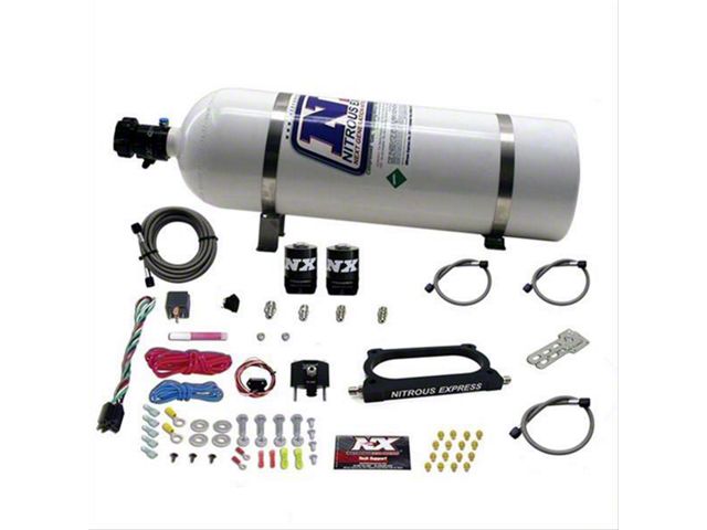 Nitrous Express Nitrous Plate System; 15 lb. Bottle (07-14 Mustang GT500)