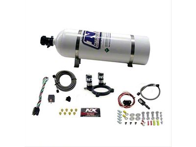 Nitrous Express Nitrous Plate System; 15 lb. Bottle (11-14 Mustang V6)