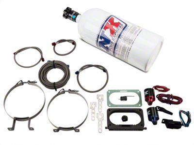 Nitrous Express 4-Valve Nitrous Plate System; 10 lb. Bottle (96-04 Mustang Cobra, Mach 1)