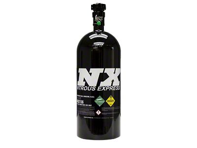 Nitrous Express 10lb Bottle w/Lightning 500 Valve 6AN Nipple (6.89 x 20.19) - Black main image 0