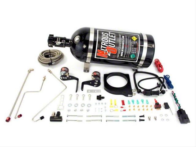 Nitrous Outlet 102mm FAST Intake Hardline Plate System; 14 lb. Bottle (10-15 Camaro SS w/ 102mm FAST Intake Manifold)