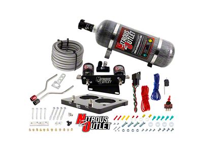 Nitrous Outlet 58mm LT1 Hardline Plate System; 12 lb. Bottle (93-97 5.7L Camaro)