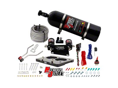 Nitrous Outlet 58mm LT1 Hardline Plate System; 15 lb. Bottle (93-97 5.7L Camaro)