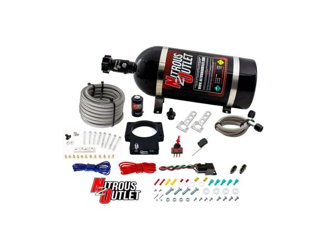 Nitrous Outlet 90mm Dry LSX Plate System; 12 lb. Bottle (10-15 V8 Camaro)