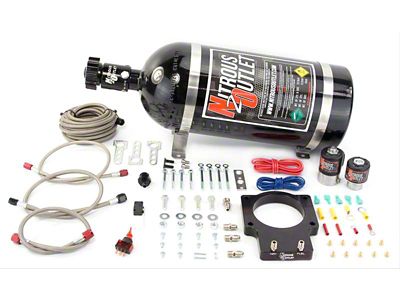 Nitrous Outlet 90mm Wet LSX Plate System; 10 lb. Bottle (10-15 V8 Camaro)
