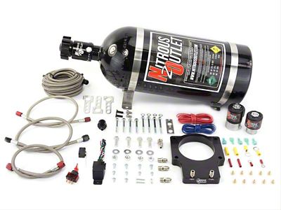 Nitrous Outlet 90mm Wet LSX Plate System; 12 lb. Bottle (10-15 V8 Camaro)