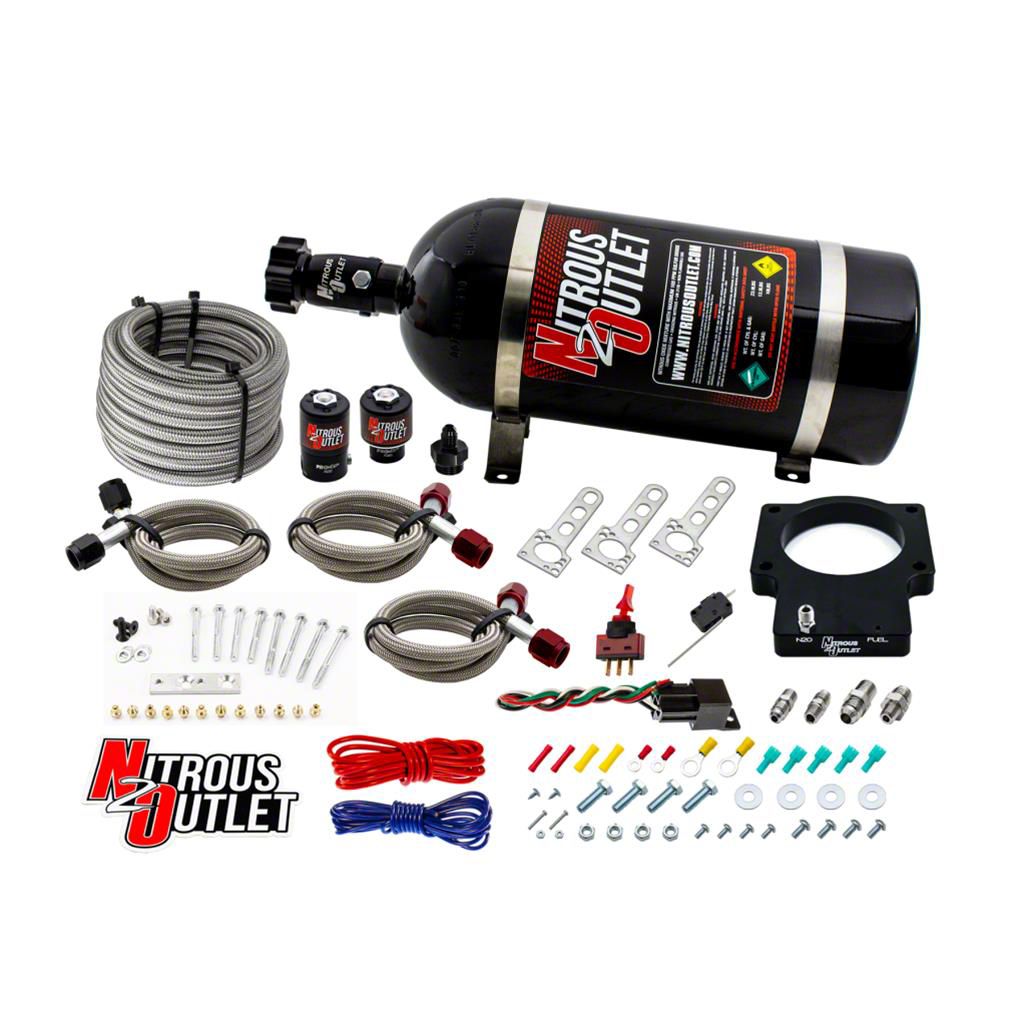 Nitrous Outlet Camaro 92mm Dry LSX Plate System; 10 lb. Bottle 0010113DRY10 (1015 V8 Camaro