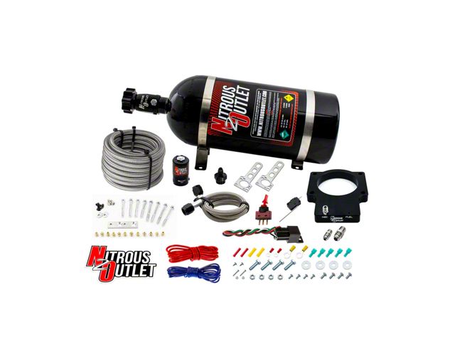 Nitrous Outlet 92mm Dry LSX Plate System; 12 lb. Bottle (10-15 V8 Camaro)