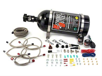 Nitrous Outlet EFI Dual Nozzle System; 12 lb. Bottle (93-15 V8 Camaro)