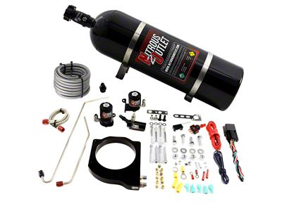Nitrous Outlet MSD Atomic Airforce Intake Hardline Plate System; 15 lb. Bottle (16-24 Camaro LT1, SS)