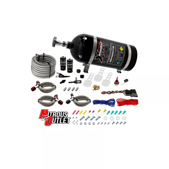 Nitrous Outlet X-Series Single Nozzle System; 10 lb. Bottle (16-24 Camaro LT1, SS)