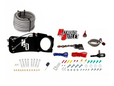 Nitrous Outlet 85mm 5.7L Hemi Intake Hardline Plate System; No Bottle (09-19 5.7L HEMI Challenger)