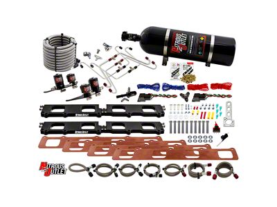 Nitrous Outlet Whipple 3.0 Blower Spacer Plate System; 15 lb. Bottle (15-23 6.2L HEMI Challenger)