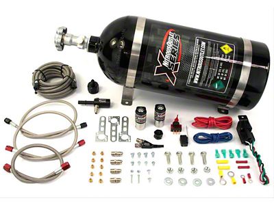 Nitrous Outlet X-Series Single Nozzle System; 10 lb. Bottle (06-23 5.7L HEMI, 6.1L HEMI, 6.4L HEMI Challenger)