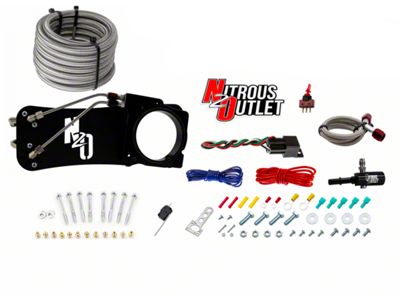 Nitrous Outlet 80mm 5.7L Hemi Intake Hardline Plate System; No Bottle (09-19 5.7L HEMI Charger)