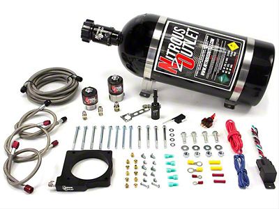 Nitrous Outlet 85mm Hemi Plate System; 12 lb. Bottle (06-23 5.7L HEMI, 6.1L HEMI Charger)