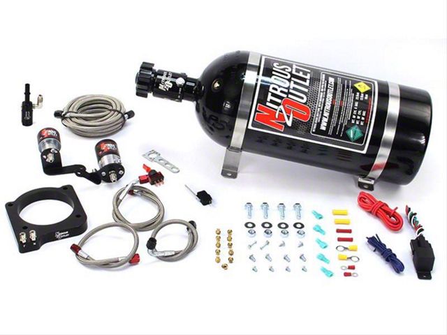 Nitrous Outlet 92mm 6.2L Hemi Plate System; 10 lb. Bottle (15-23 6.2L HEMI Charger)