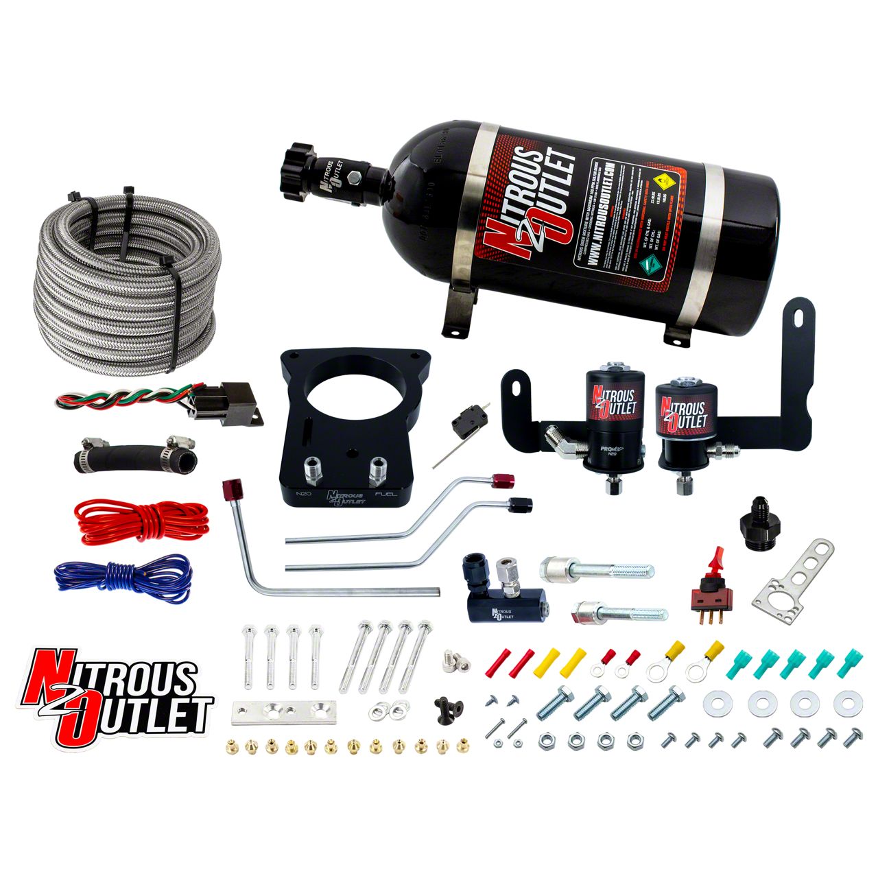 Nitrous Outlet Corvette 78mm Plate System; 10 lb. Bottle 00101227810