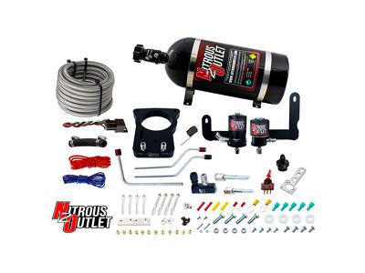 Nitrous Outlet 78mm Plate System; 10 lb. Bottle (97-04 Corvette C5 w/ Stock Intake Manifold)