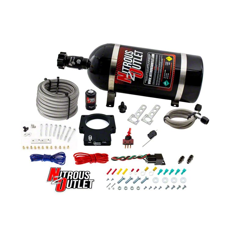 Nitrous Outlet Corvette 90mm Dry LSX Plate System; 12 lb. Bottle 00