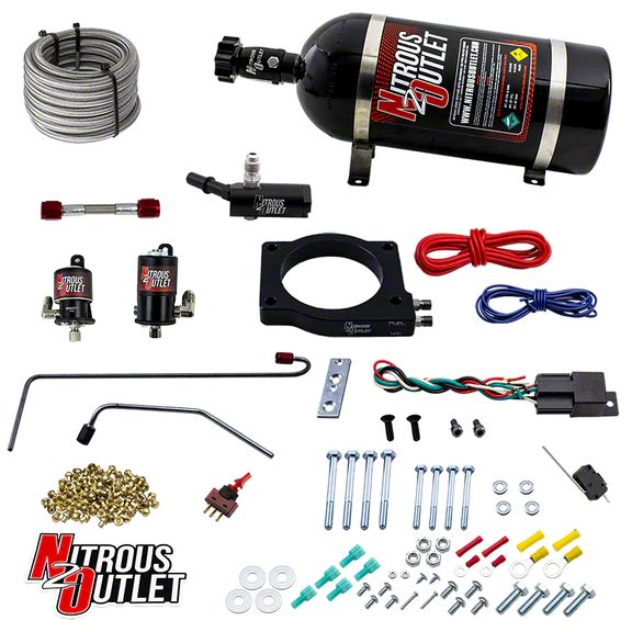 Nitrous Outlet Corvette 90mm Nitrous Plate System; 10 lb. Bottle 00