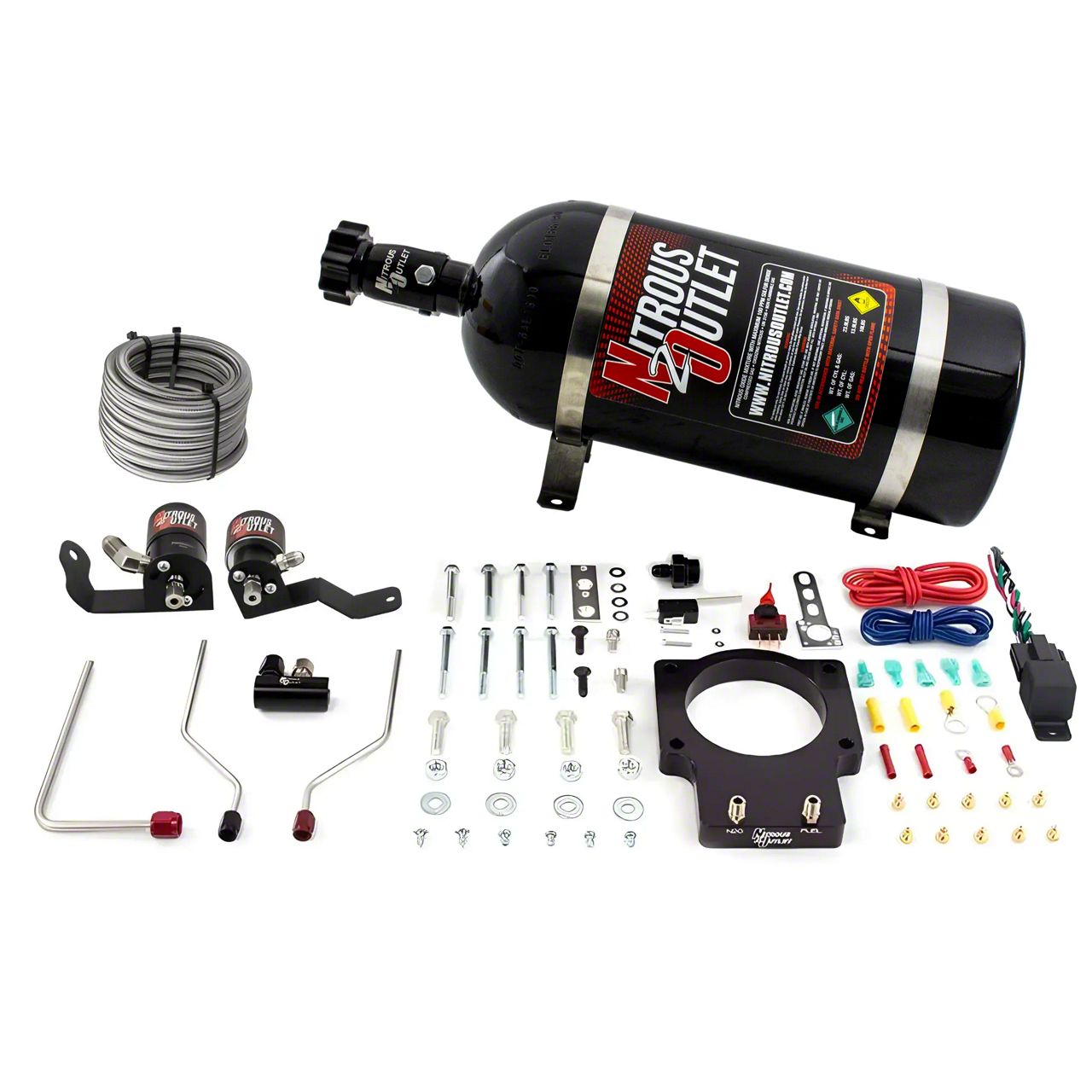 Nitrous Outlet Corvette 90mm Plate System; 10 lb. Bottle 00101249010
