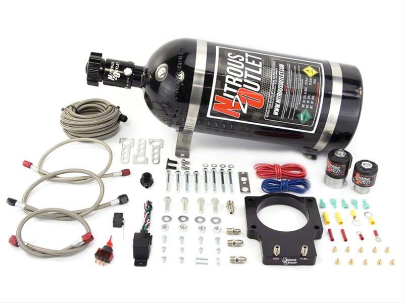 Nitrous Outlet Corvette 90mm Wet LSX Plate System; 12 lb. Bottle 00