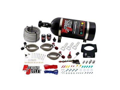 Nitrous Outlet 92mm Dry LSX Plate System; 10 lb. Bottle (97-13 Corvette C5 & C6)