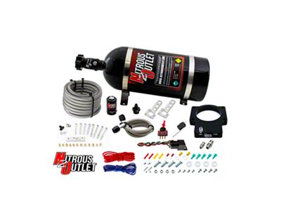 Nitrous Outlet 92mm Dry LSX Plate System; 12 lb. Bottle (97-13 Corvette C5 & C6)