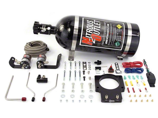 Nitrous Outlet 92mm Wet LSX Plate System; 15 lb. Bottle (97-13 Corvette C5 & C6)