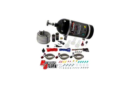 Nitrous Outlet X-Series Single Nozzle System; 10 lb. Bottle (15-19 Corvette C7 Z06)