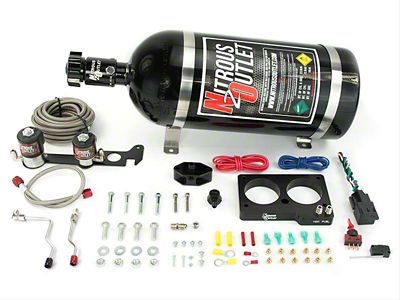 Nitrous Outlet Hardline Plate System; 12 lb. Bottle (99-01 Mustang Cobra; 03-04 Mustang Mach 1)