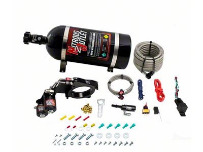 Nitrous Outlet Hardline Plate System; 12 lb. Bottle (18-23 Mustang GT)