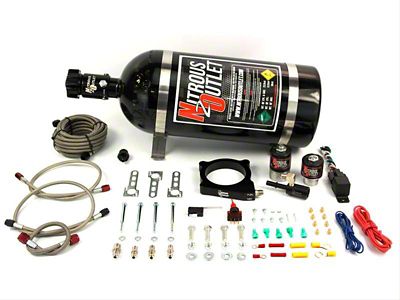 Nitrous Outlet Plate System; 12 lb. Bottle (11-17 Mustang GT)