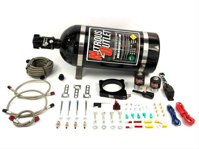 Nitrous Outlet Plate System; 12 lb. Bottle (11-17 Mustang GT)