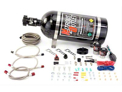 Nitrous Outlet Single Nozzle System; 15 lb. Bottle (99-04 Mustang GT)