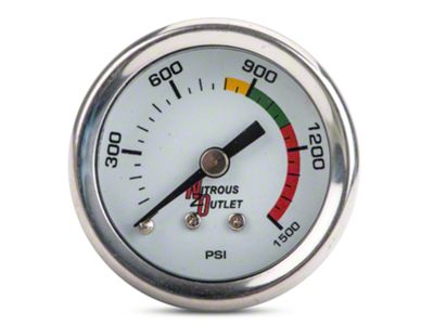 Nitrous Outlet Bottle Pressure Gauge; 4AN (79-24 Mustang)