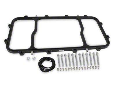 NOS Dry Nitrous Plate for Holley LS Hi-Ram EFI Intake Manifold; Black (10-15 Camaro SS)