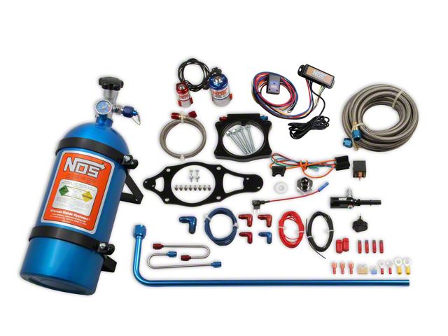 NOS Plate Wet Nitrous System; 10 lb. Blue Bottle (16-24 Camaro SS)
