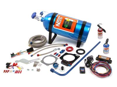 NOS Plate Wet Nitrous System; 10 lb. Blue Bottle (10-15 Camaro SS)