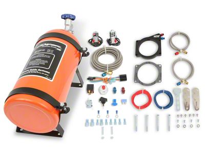 NOS Sniper Wet Nitrous System for 90mm or 92mm 4-Bolt Throttle Body; Orange Bottle (10-12 Camaro SS)