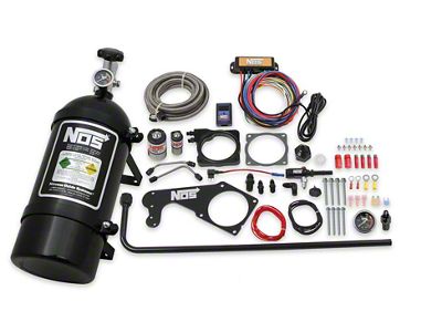 NOS Plate Wet Nitrous System; Black Bottle (08-10 6.1L HEMI Challenger; 09-23 5.7L HEMI Challenger)