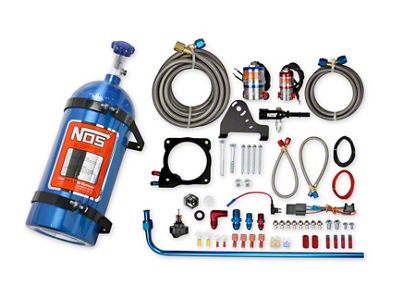 NOS Plate Wet Nitrous System; Blue Bottle (11-23 6.4L HEMI Challenger)