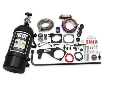 NOS Plate Wet Nitrous System; Black Bottle (06-08 5.7L HEMI Charger)