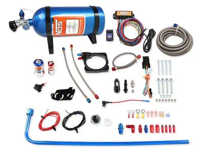 NOS Plate Wet Nitrous System; Blue Bottle (06-08 5.7L HEMI Charger)